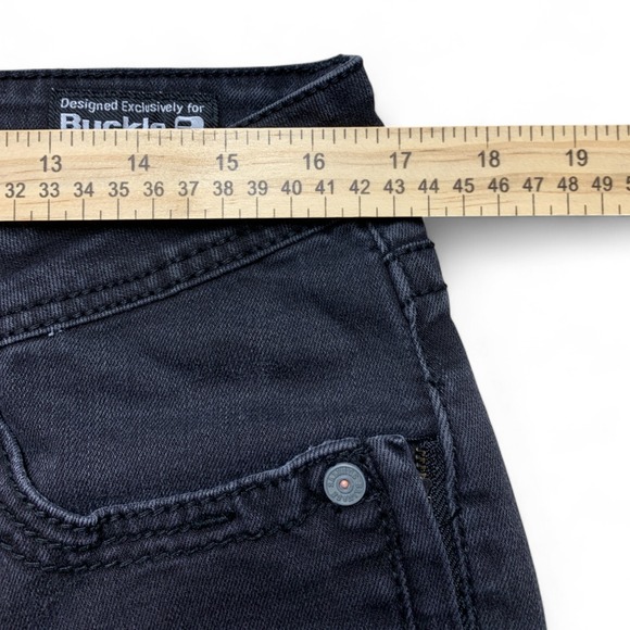 Buckle Salvage Jeans Men Size 34S Black Denim Havoc Straight Slim Fit Moto - Picture 7 of 9